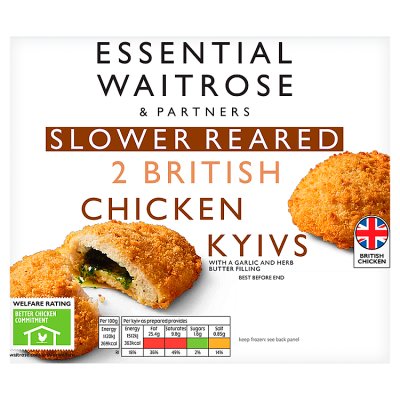 Essential 2 Frozen Garlic Chicken Kyivs