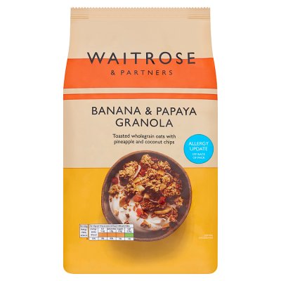 Waitrose Banana & Papaya Granola 1Kg