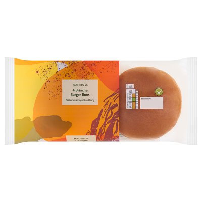 Waitrose 4 Brioche Burger Buns