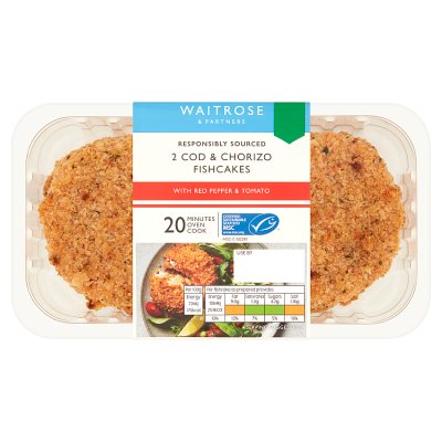 Waitrose 2 Cod & Chorizo Fishcakes