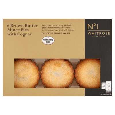No.1 6 Brown Butter Mince Pies with Cognac