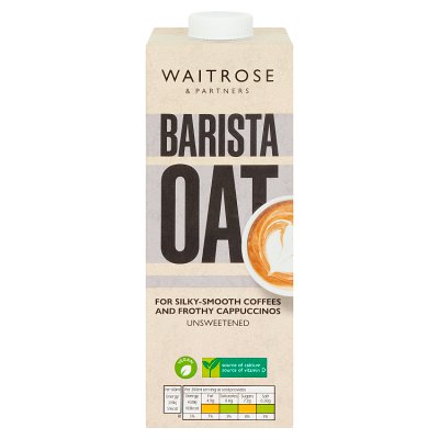 Waitrose Oat Barista Long Life Dairy Free Milk Alternative