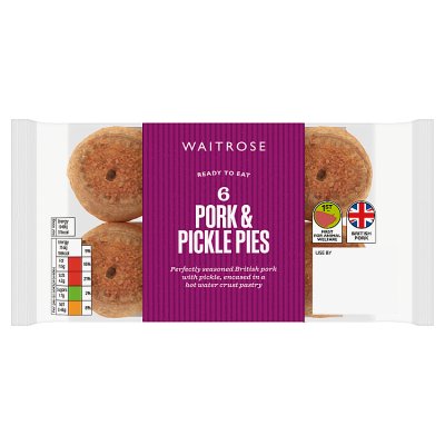 Waitrose 6 Pork & Pickle Pies