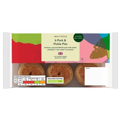 Waitrose 6 Pork & Pickle Pies