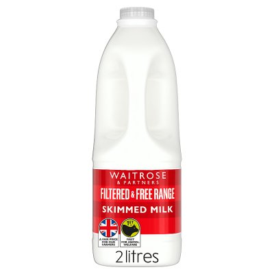 Waitrose Filtered British Free Range Skimmed Milk