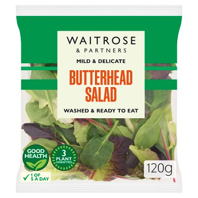 Waitrose Butterhead & Spinach Salad 120g