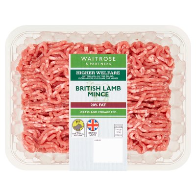 Waitrose British Lamb Mince 20% Fat