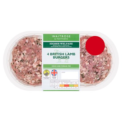 Waitrose 4 British Lamb Burgers
