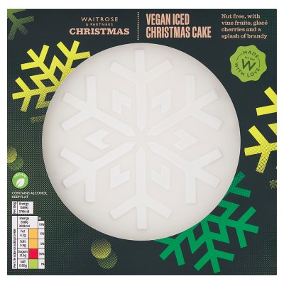 Waitrose Vegan Iced Christmas Cake