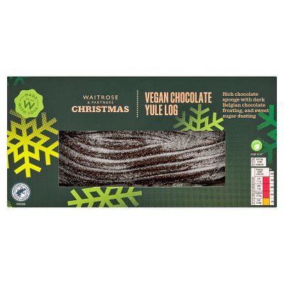 Waitrose Christmas Vegan Dark Chocolate Yule Log