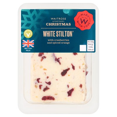 Waitrose Cranberry & Orange White Stilton Cheese