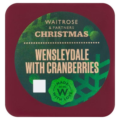 Waitrose Christmas Cranberry & Wensleydale Cheese Truckle