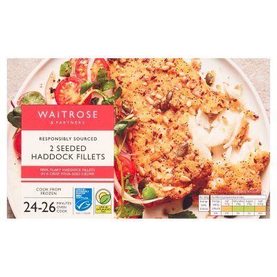 Waitrose MSC 2 Seeded Haddock Fillets 260g