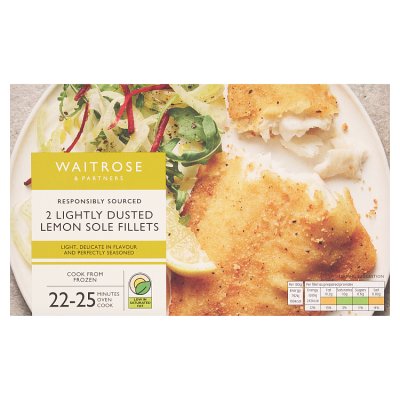 Waitrose 2 Lightly Dusted Lemon Sole Fillets