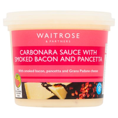 Waitrose Carbonara with Smoked Bacon and Pancetta Sauce