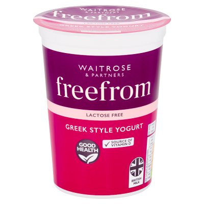 Waitrose Freefrom Lactose Free Greek Style Yogurt Alternative