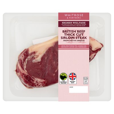 Waitrose British Native Breed Thick Cut Sirloin Steak
