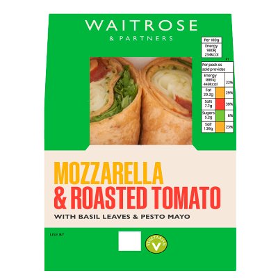 Waitrose Food to Go Mozzarella & Roasted Tomato Wrap