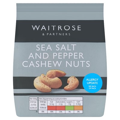 Waitrose Sea Salt And Pepper Cashew Nuts