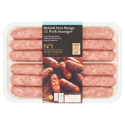 No.1 British Free Range 12 Pork Sausages