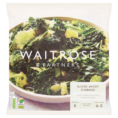 Waitrose Frozen Sliced Savoy Cabbage
