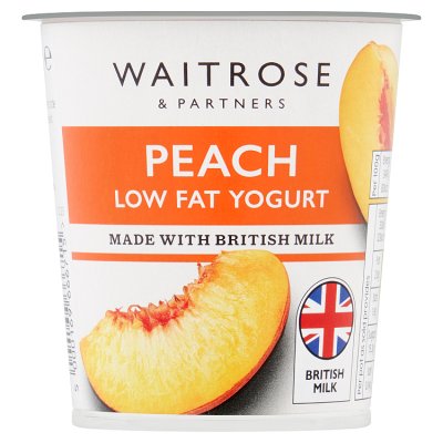 Waitrose Peach Low Fat Yogurt