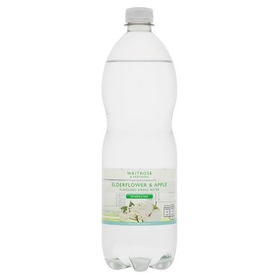 Waitrose Sparkling Elderflower & Apple Flavoured Water NAS
