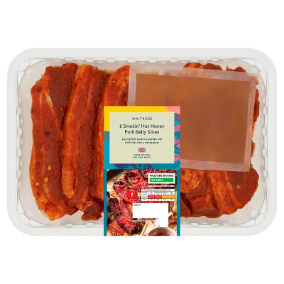 Waitrose BBQ 6 Smokin' Hot Honey Pork Belly Slices