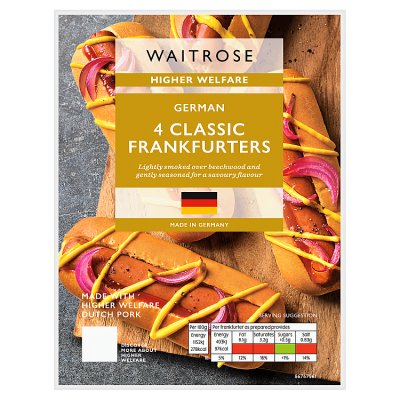 Waitrose 4 Classic German Frankfurters