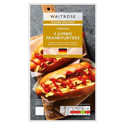 Waitrose 4 Jumbo German Frankfurters