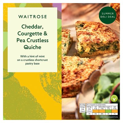 Waitrose Cheddar Courgette & Pea Crustless Quiche