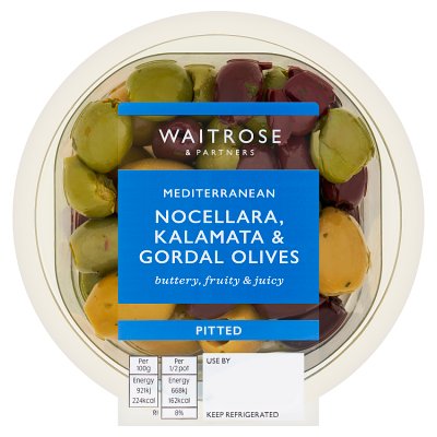Waitrose Mediterranean Nocellara, Kalamata & Gordal Olives