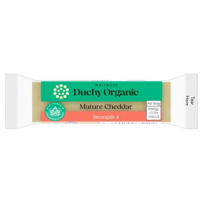 Waitrose Duchy Organic Mature Cheddar Cheese Stick - Single Pack