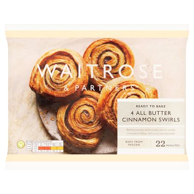 Waitrose Ready To Bake 4 All Butter Cinnamon Swirls