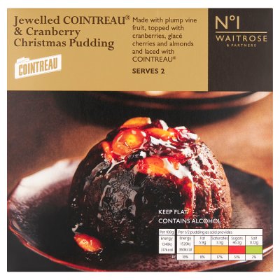 No.1 Jewelled Cointreau & Cranberry Christmas Pudding 227g