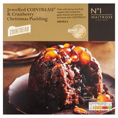 No.1 Jewelled Cointreau & Cranberry Christmas Pudding 800g