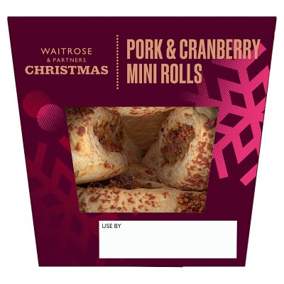 Waitrose Christmas Pork & Cranberry Mini Rolls