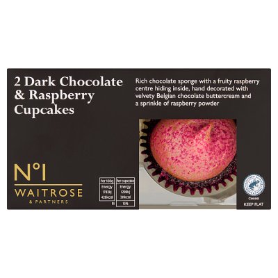 No.1 2 Dark Chocolate & Raspberry Cupcakes