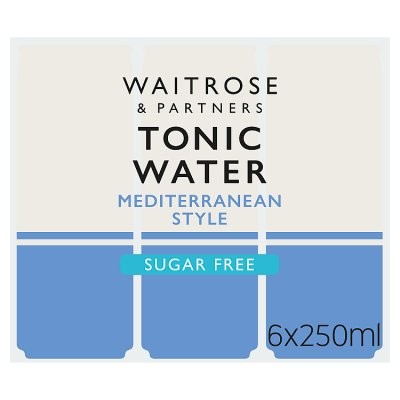 Waitrose Sugar Free Mediterranean Style Tonic Water Cans