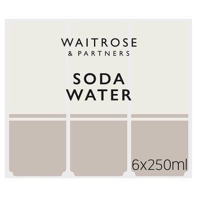 Waitrose Soda Water Cans