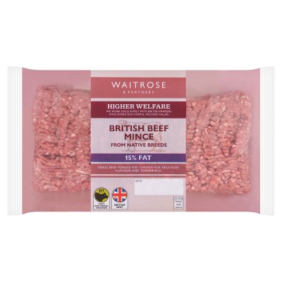Waitrose British Native Breeds Beef Mince 15%