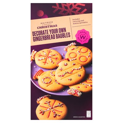 Waitrose Christmas Decorate Your Own Gingerbread Baubles