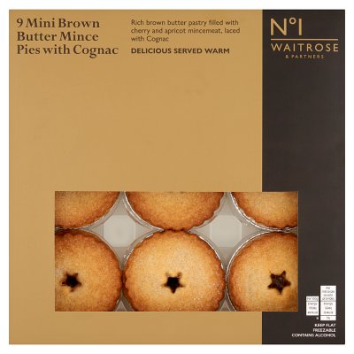 No.1 9 Mini Brown Butter Mince Pies with Cognac