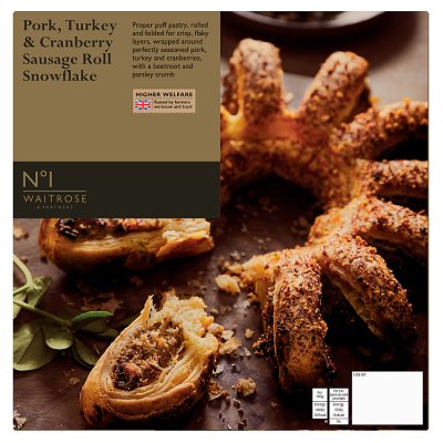 No.1 Pork, Turkey & Cranberry Sausage Roll Snowflake