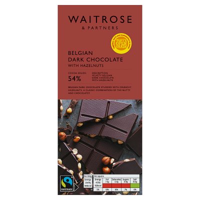 Waitrose Belgian Dark Choc with Hazelnuts