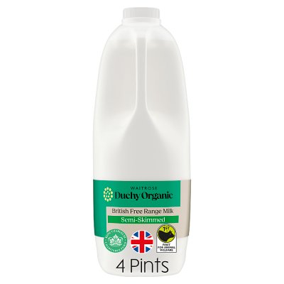 Duchy Organic Semi-Skimmed Milk 4 pints