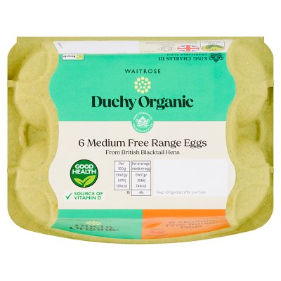 Duchy Organic British Free Range Medium Eggs