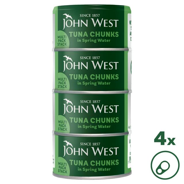 John West Tuna Chunks in Spring Water 4x125g (102g Drained)