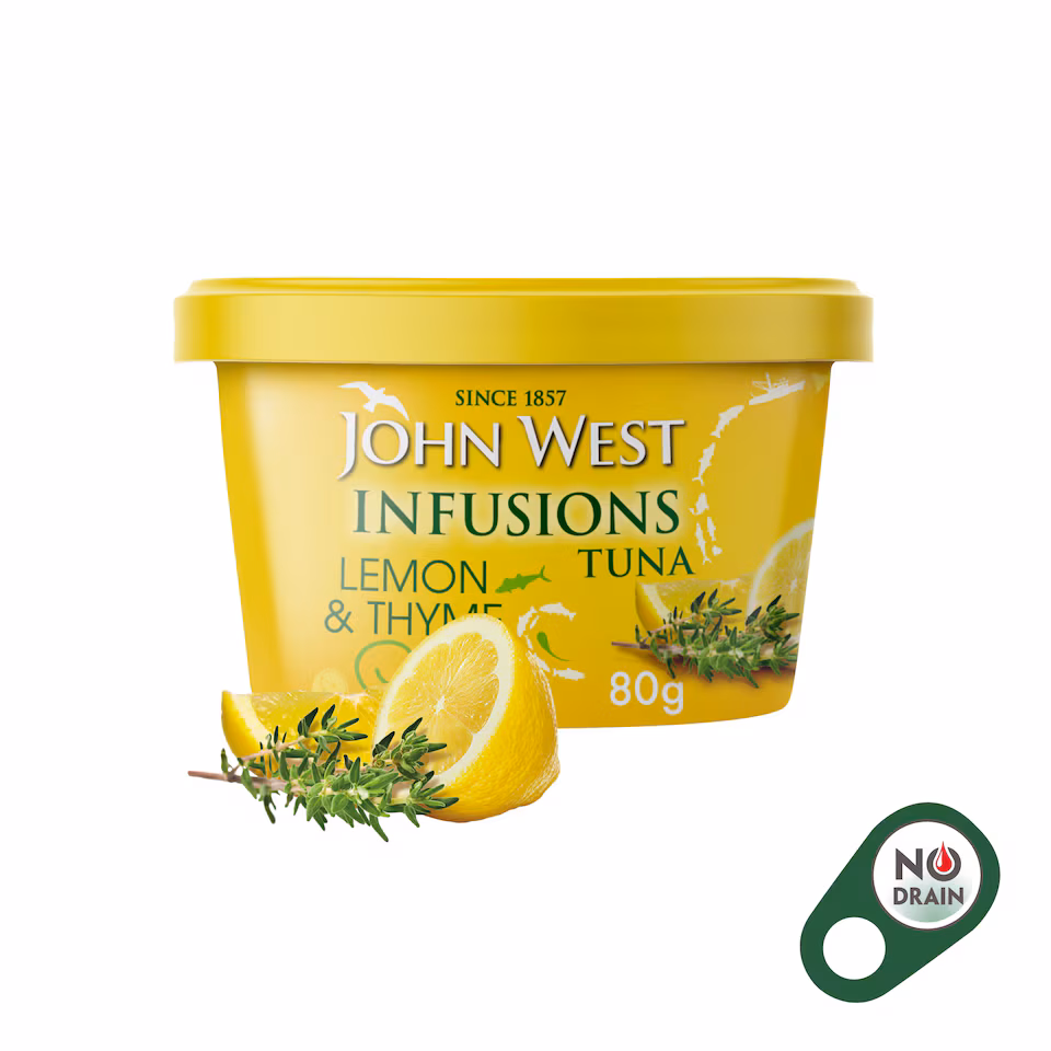 John West Lemon & Thyme No Drain Tuna Infusions 80g
