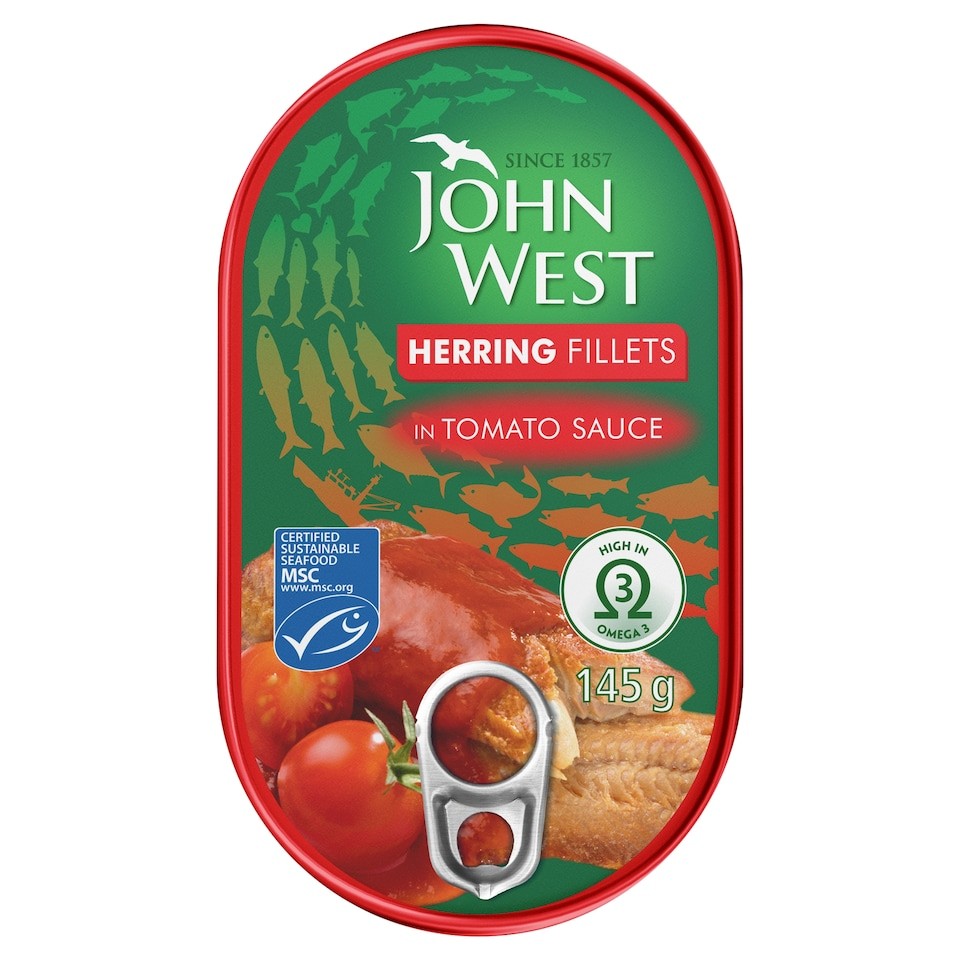 John West Herring Fillets Tomato Sauce 145G